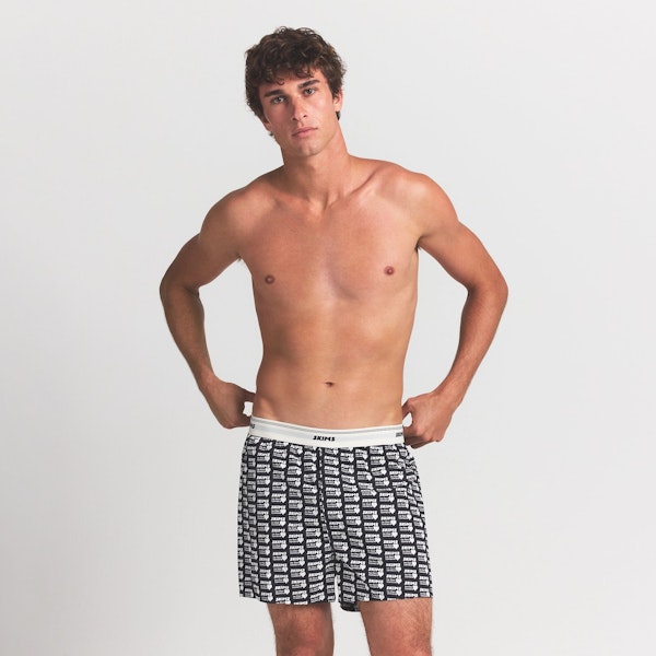 Skims COTTON POPLIN MENS LOGO BAND BOXER