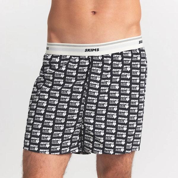 Skims COTTON POPLIN MENS LOGO BAND BOXER