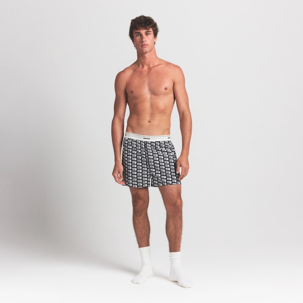 skims COTTON POPLIN MENS LOGO BAND BOXER