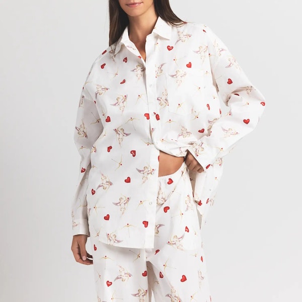 Skims COTTON POPLIN OVERSIZED SLEEP SET
