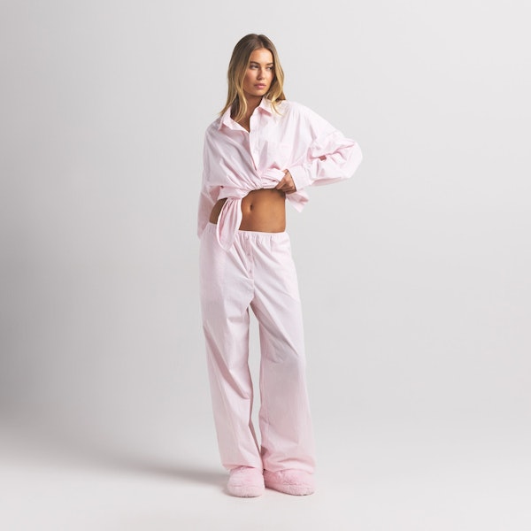 skims COTTON POPLIN OVERSIZED SLEEP SET