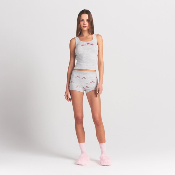 skims COTTON RIB TANK AND SHORT SET