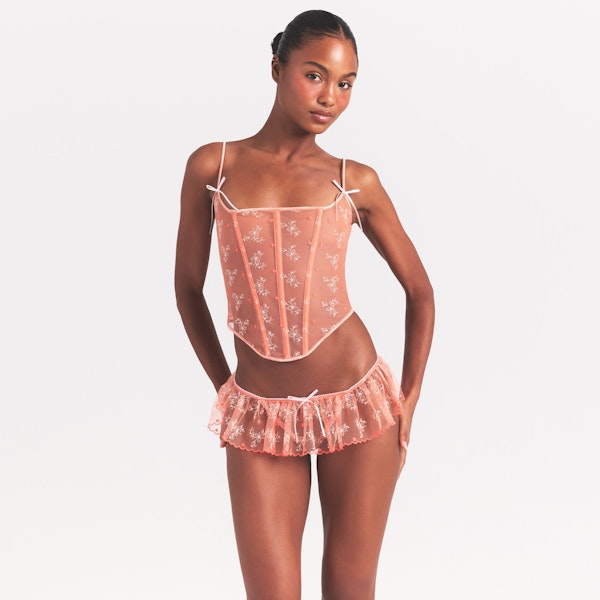 Skims EMBROIDERED TULLE CORSET