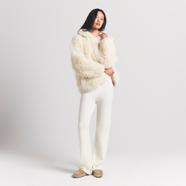 skims FAUX FUR HOODIE