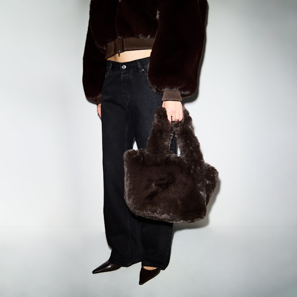 Skims FAUX FUR MINI TOTE