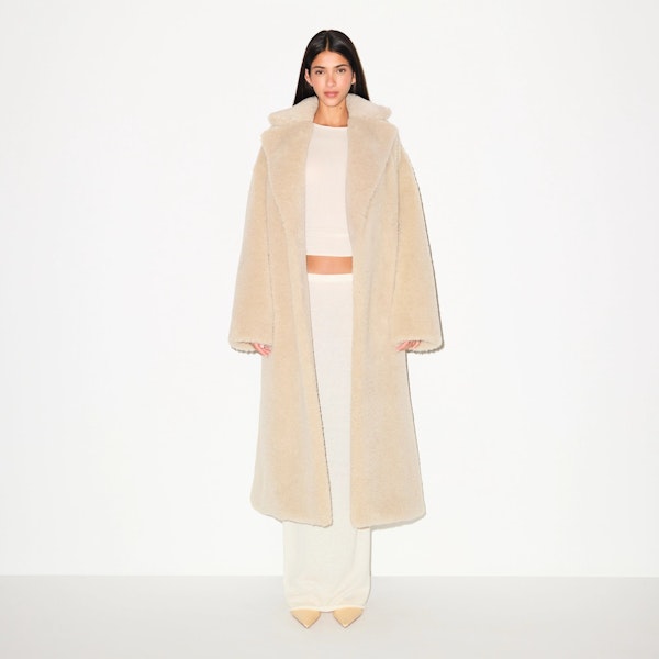 Skims FAUX FUR OVERSIZED LONG COAT