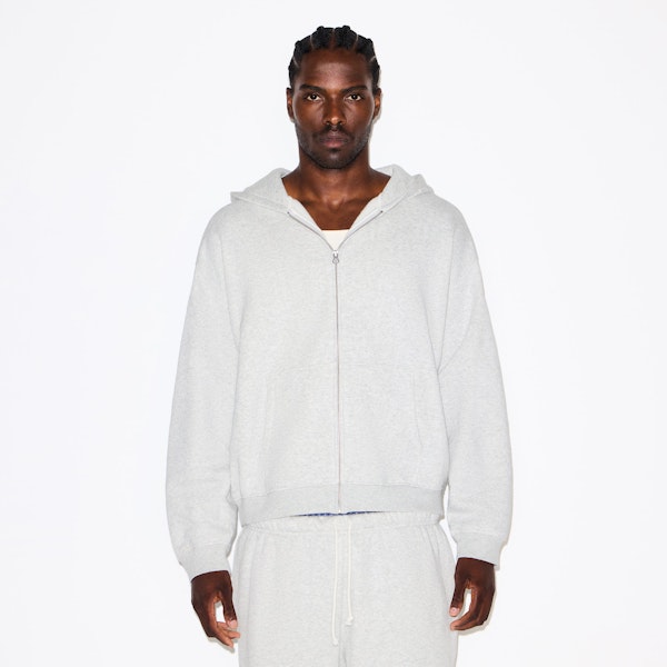 Skims FLEECE LOUNGE MENS RELAXED ZIP UP HOODIE