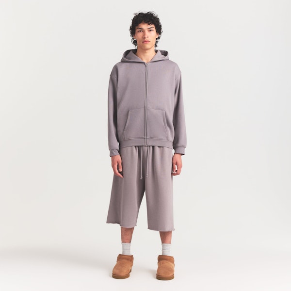 Skims FLEECE LOUNGE MENS RELAXED ZIP UP HOODIE