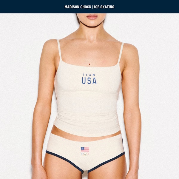 Skims SKIMS FOR TEAM USA COTTON JERSEY OLYMPIC CAMI