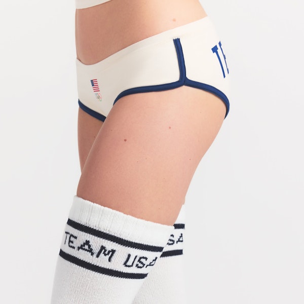 Skims SKIMS FOR TEAM USA COTTON JERSEY OLYMPIC DOLPHIN BOY SHORT