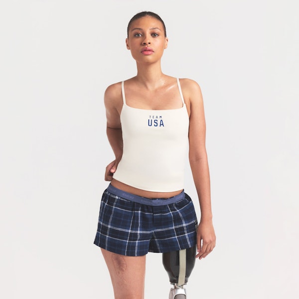 Skims SKIMS FOR TEAM USA COTTON JERSEY PARALYMPIC CAMI