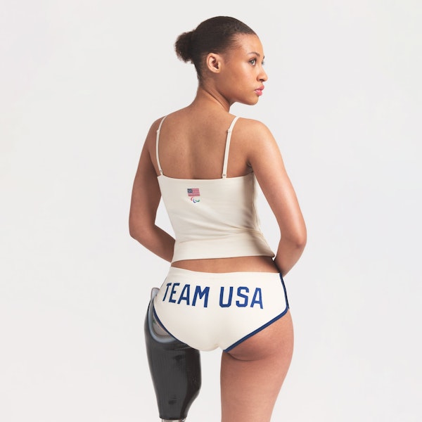 Skims SKIMS FOR TEAM USA COTTON JERSEY PARALYMPIC DOLPHIN BOY SHORT