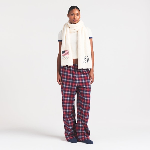 Skims SKIMS FOR TEAM USA FLANNEL SLEEP OLYMPIC PANT