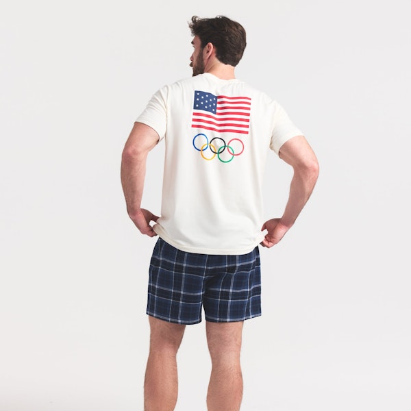 Skims SKIMS FOR TEAM USA JERSEY SLEEP MENS OLYMPIC T-SHIRT