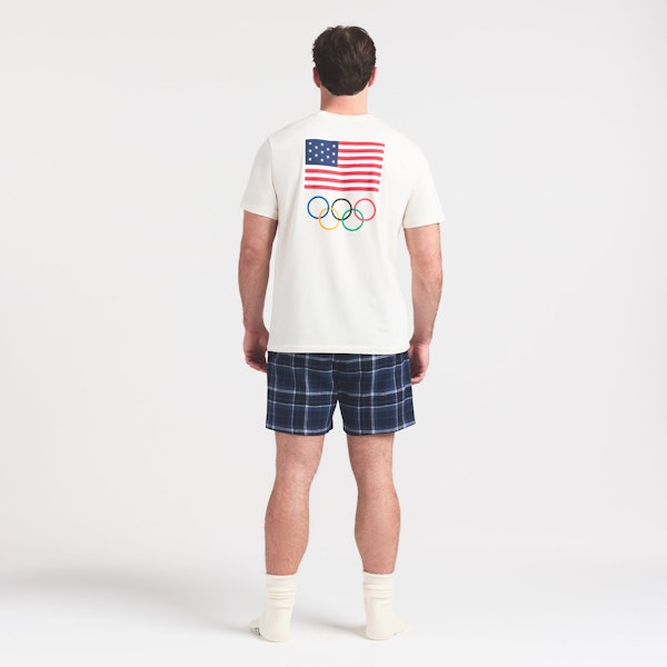 Skims SKIMS FOR TEAM USA JERSEY SLEEP MENS OLYMPIC T-SHIRT