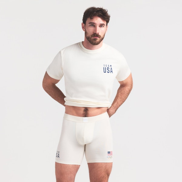 Skims SKIMS FOR TEAM USA SKIMS COTTON MENS OLYMPIC 5" BOXER BRIEF