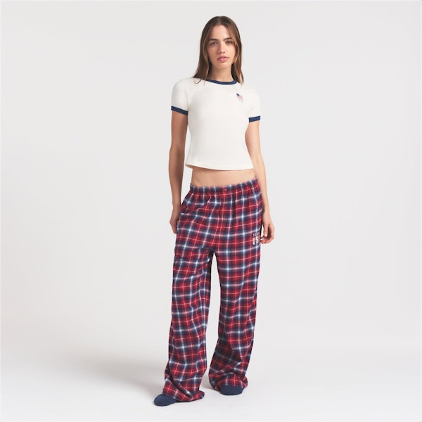 skims SKIMS FOR TEAM USA WORN IN JERSEY OLYMPIC SHRUNKEN T-SHIRT