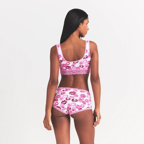 Skims LIGHTWEIGHT COTTON LACE BOY SHORT