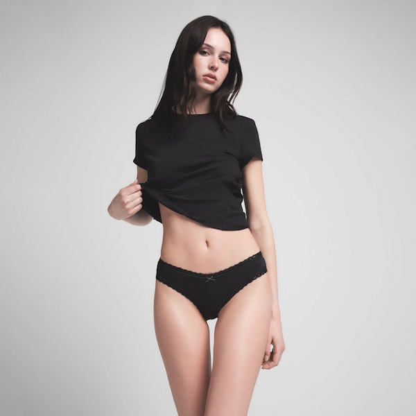 skims LIGHTWEIGHT COTTON LACE BRIEF