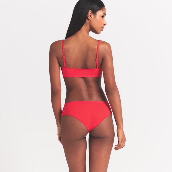 Skims LIGHTWEIGHT COTTON LOGO PICOT HIPSTER