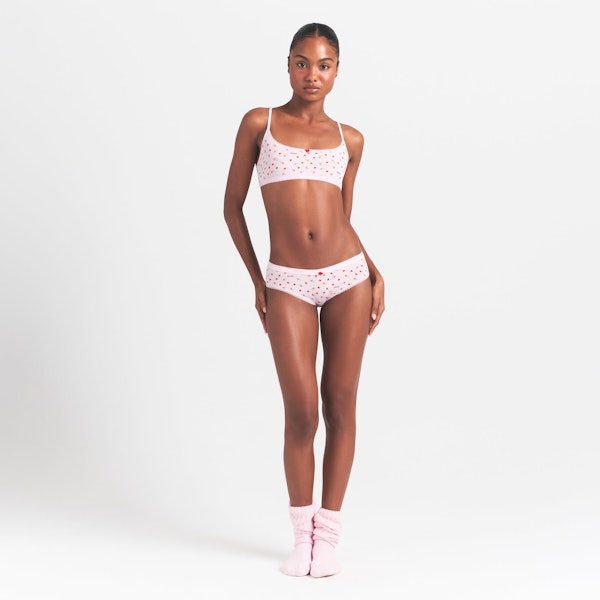 Skims LIGHTWEIGHT COTTON LOGO PICOT HIPSTER