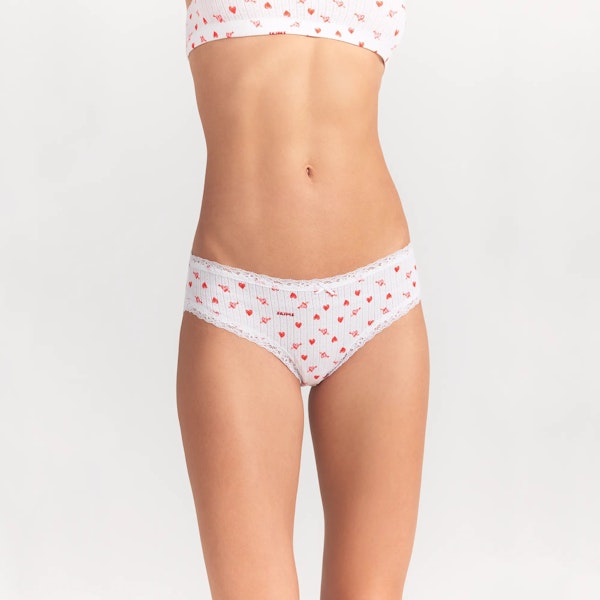 Skims LIGHTWEIGHT COTTON POINTELLE LACE BRIEF