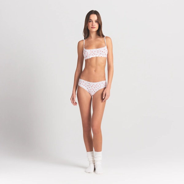 skims LIGHTWEIGHT COTTON POINTELLE LACE BRIEF