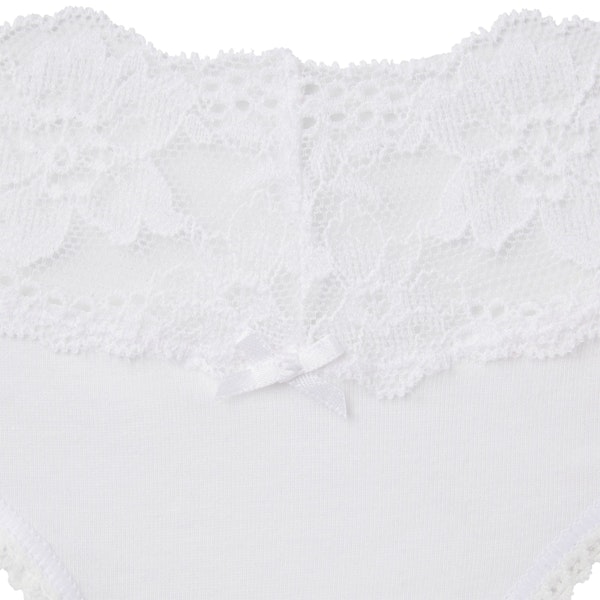 Skims LIGHTWEIGHT COTTON WIDE LACE THONG