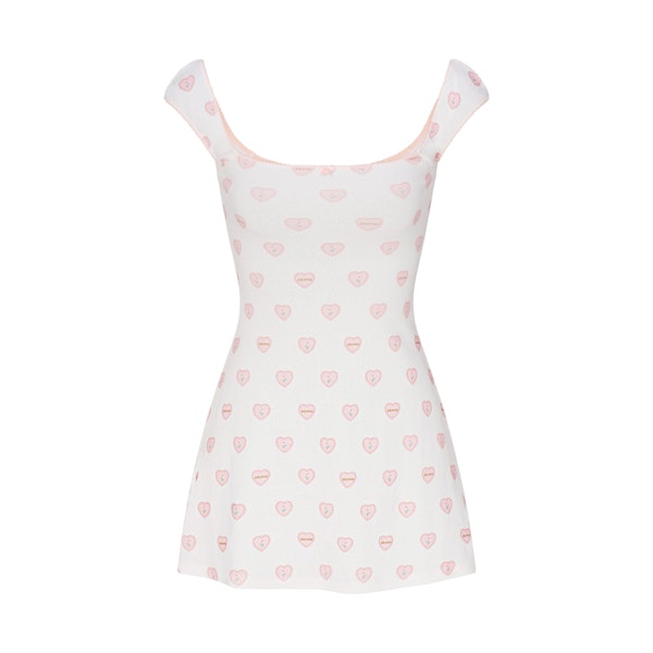 Skims LOGO POINTELLE MINI DRESS