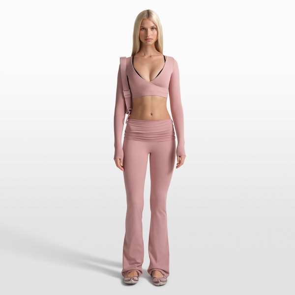 skims NikeSKIMS MATTE FOLDOVER SLIM FLARE LEGGING