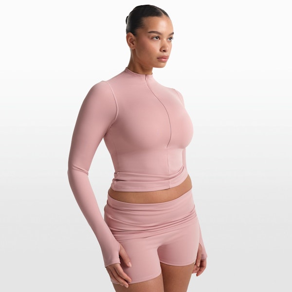 Skims NikeSKIMS MATTE ZIP FRONT TOP