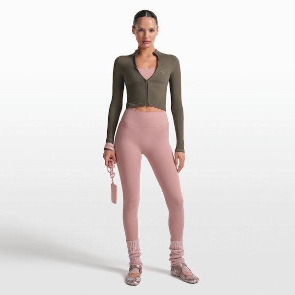 skims NikeSKIMS RIBBED SEAMLESS ZIP UP CROP JACKET