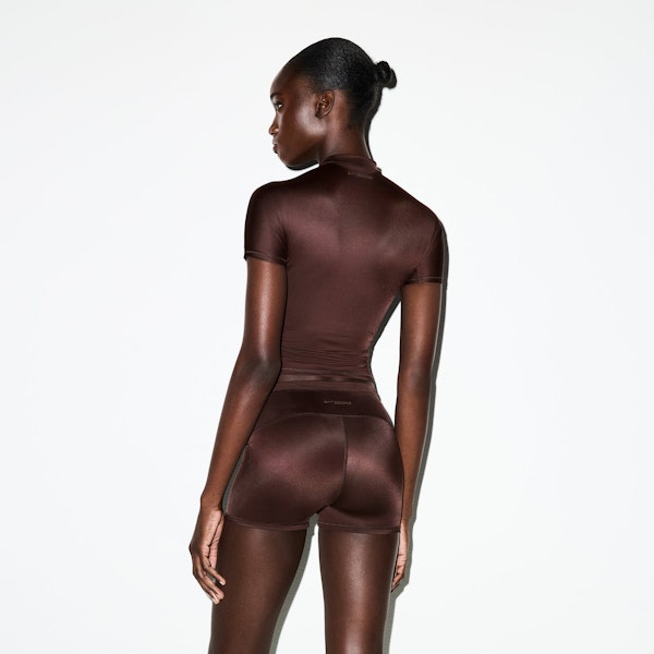 Skims NikeSKIMS SHINE SHORT SLEEVE MOCK NECK TOP