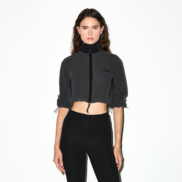 Skims OUTDOOR FLEECE CROPPED 3/4 SLEEVE JACKET