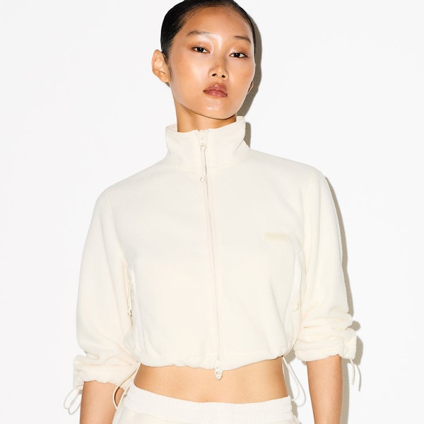 Skims OUTDOOR FLEECE CROPPED 3/4 SLEEVE JACKET