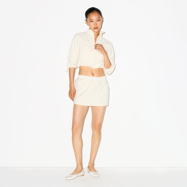 skims OUTDOOR FLEECE CROPPED 3/4 SLEEVE JACKET