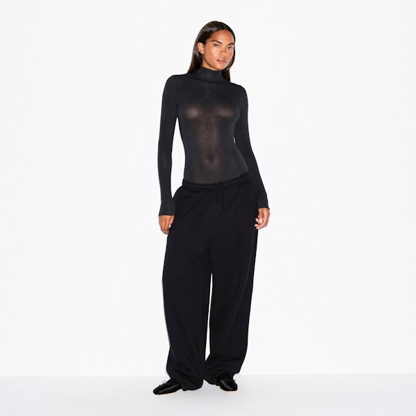 skims SHEER MODAL LONG SLEEVE TURTLENECK BODYSUIT