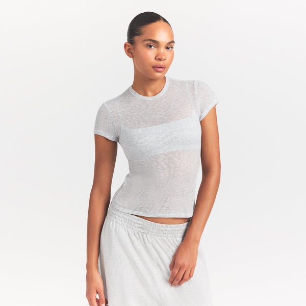 Skims SHEER RIB T-SHIRT