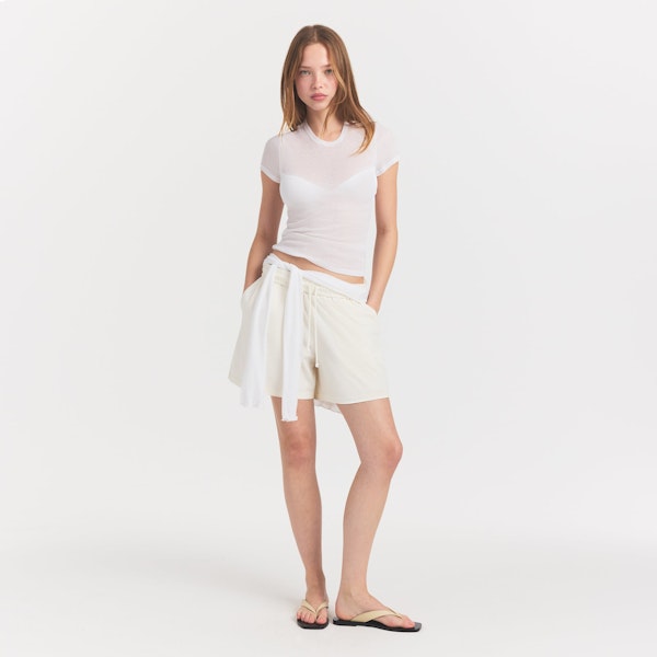 skims SHEER RIB T-SHIRT