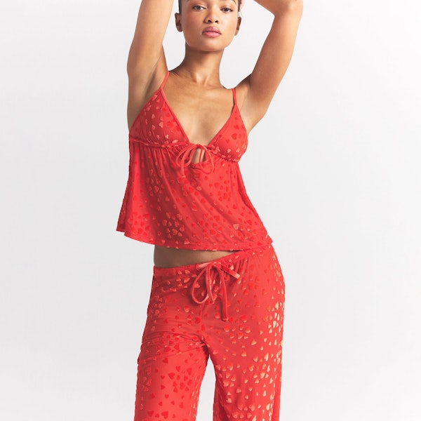 Skims SHEER VELVET CAMI AND PANT SET