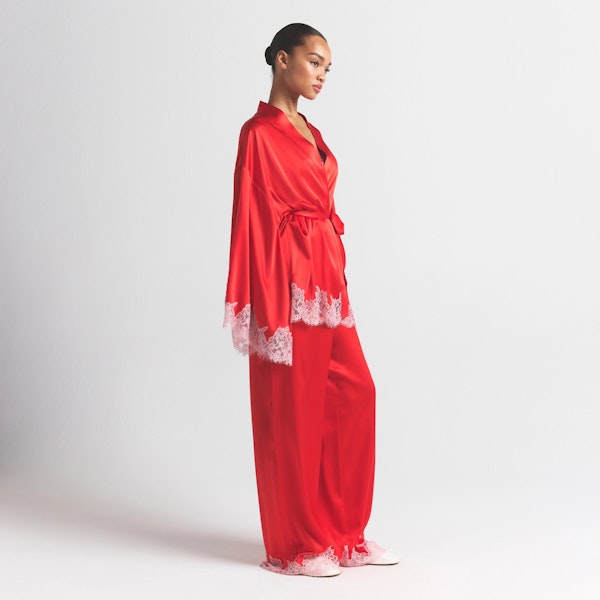 Skims SILK LACE ROBE