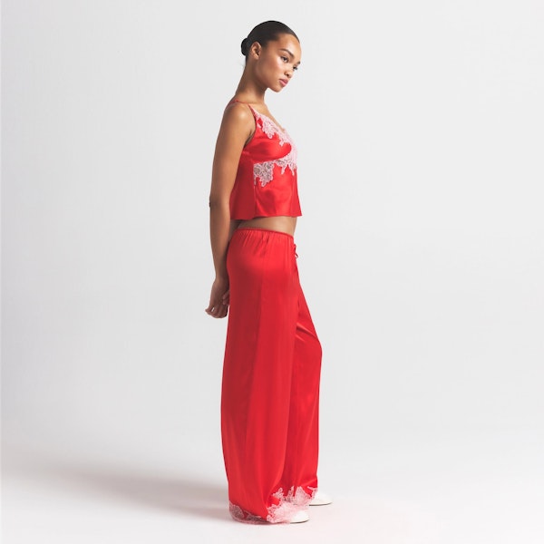 Skims SILK LACE STRAIGHT LEG PANT