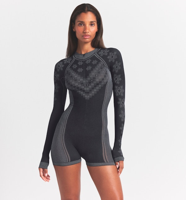 Skims SKIMS FIRST LAYERS HALF ZIP ONESIE