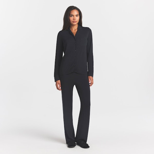 skims SKIMS SLEEP LONG SLEEVE BUTTON UP SET