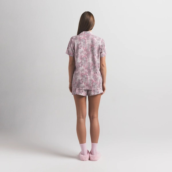 Skims SKIMS SLEEP SHORT SLEEVE BUTTON UP SET