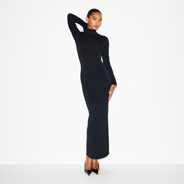 skims SMOOTH LAYERS TURTLENECK LONG DRESS