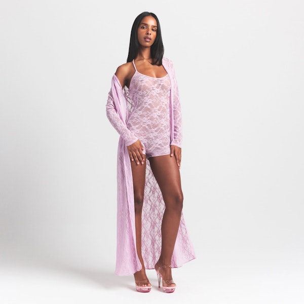 Skims STRETCH LACE LONG ROBE