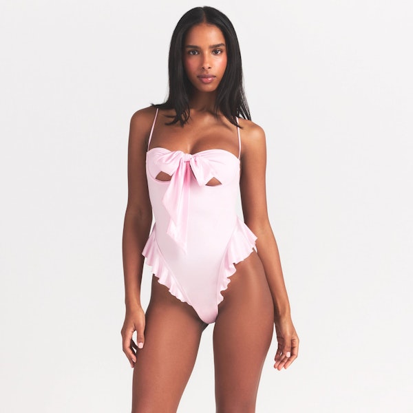 Skims STRETCH SATIN TIE FRONT TEDDY