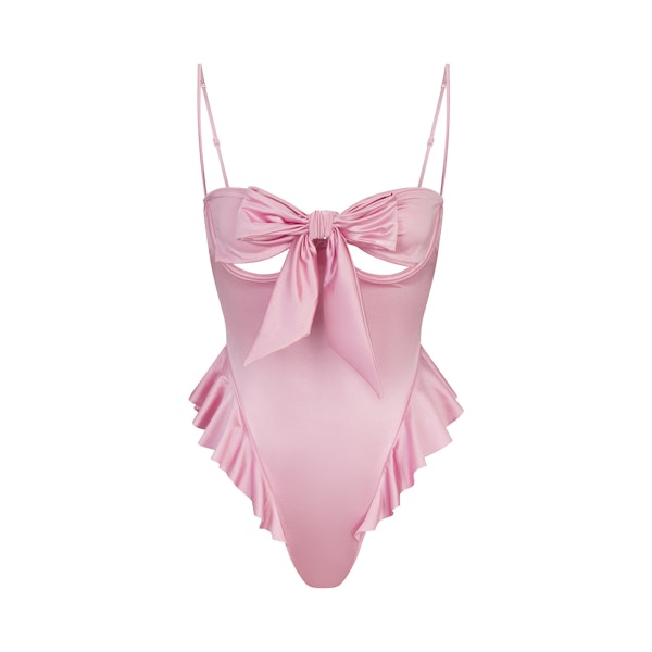Skims STRETCH SATIN TIE FRONT TEDDY