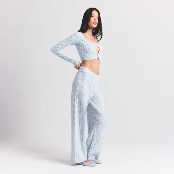 Skims SWEATER KNITS CABLE KNIT STRAIGHT LEG PANT